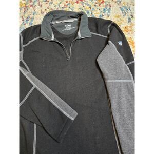 Kuhl Kashmira Sweater Youth Size Large Fleece Long Sleeve 1/4 Zip Pullover Black
